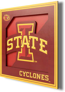 Iowa State Cyclones 12x12 3D Logo Sign - Red