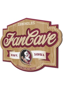 Florida State Seminoles Fan Cave Sign - Red