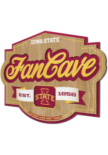 Iowa State Cyclones Fan Cave Sign - Red