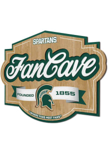 Michigan State Spartans Fan Cave Sign - Green