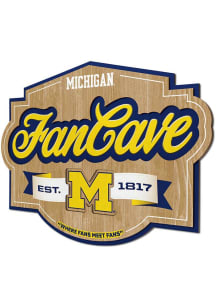 Michigan Wolverines Fan Cave Sign - Blue