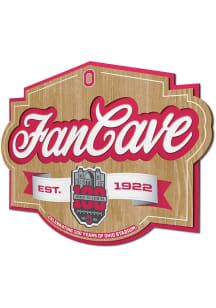 Ohio State Buckeyes Ohio Stadium 100th Celebration Fan Cave Sign - Red