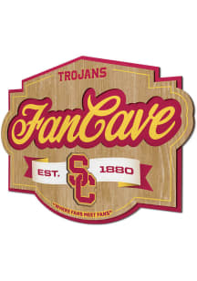 USC Trojans Fan Cave Sign - Cardinal