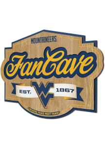 West Virginia Mountaineers Fan Cave Sign - Gold