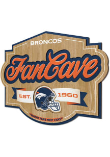 Denver Broncos Fan Cave Sign - Navy Blue