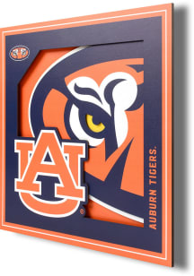 Auburn Tigers 12x12 3D Logo Sign - Orange