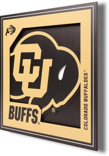 Colorado Buffaloes 12x12 3D Logo Sign - Silver