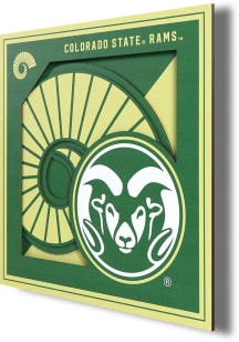 Colorado State Rams 12x12 3D Logo Sign - Green