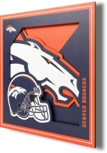 Denver Broncos 12x12 3D Logo Sign - Navy Blue