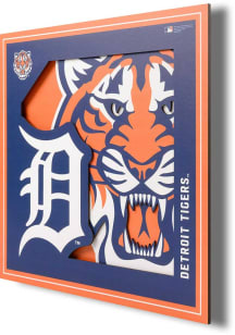 Detroit Tigers 12x12 3D Logo Sign - Blue