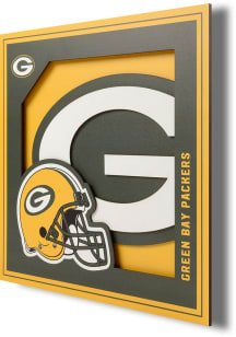 Green Bay Packers 12x12 3D Logo Sign - Green