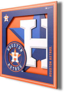 Houston Astros 12x12 3D Logo Sign - Navy Blue
