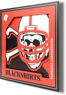 Nebraska Cornhuskers 12x12 3D Logo Graphic Sign - Red