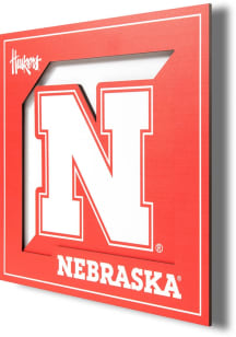 Nebraska Cornhuskers 12x12 3D Logo Sign - Red