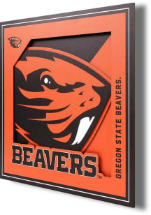 Oregon State Beavers 12x12 3D Logo Sign - Orange