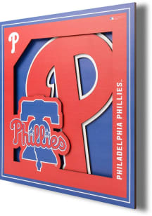 Philadelphia Phillies 12x12 3D Logo Sign - Blue