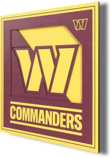 Washington Commanders 12x12 3D Logo Sign - Red