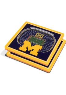 Michigan Wolverines 3D Stadium View Coaster - Black