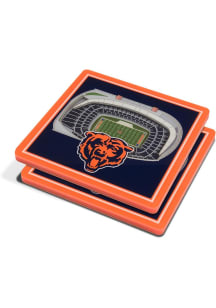 Chicago Bears 3D Stadium View Coaster - Black