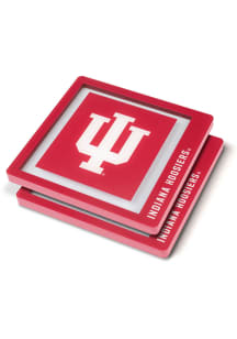 Indiana Hoosiers 3D Logo Series 2 Pack Coaster - Red