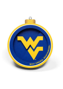 West Virginia Mountaineers 3D Logo Series Ornament - Yellow