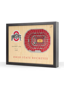 Ohio State Buckeyes 3D Stadium View Wall Art - Black