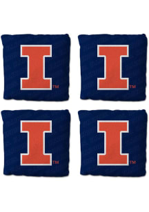 Illinois Fighting Illini 4 pack Design Corn Hole Bags