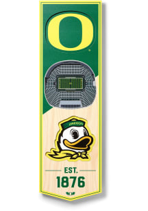 Oregon Ducks 6x19 inch 3D Stadium Design Sign - Green