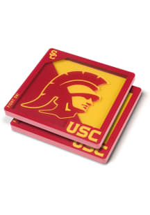 USC Trojans 3D Coaster - Red