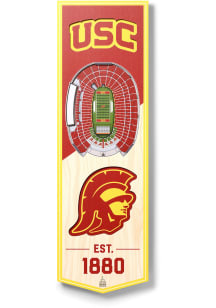 USC Trojans 6x19 inch 3D Stadium Sign - Red