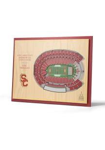 USC Trojans 5-Layer 3D Stadium View Wall Art - Red
