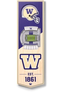 Washington Huskies 6x19 inch 3D Stadium Sign - Purple