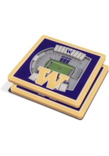 Washington Huskies 3D Stadium View Coaster - Purple