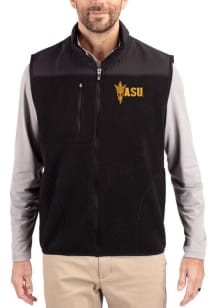 Cutter and Buck Arizona State Sun Devils Big and Tall Black Cascade Sherpa Mens Vest