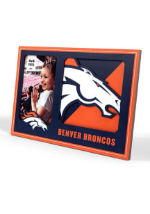 Denver Broncos 3D Logo Picture Frame - Navy Blue