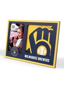 Milwaukee Brewers 3D Logo Picture Frame - Navy Blue