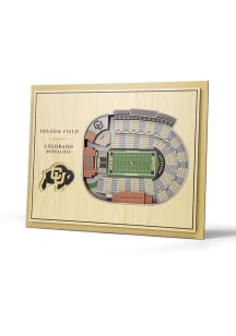 Colorado Buffaloes 5-Layer 3D Stadium View Wall Art - Silver