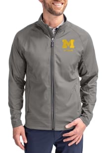Cutter and Buck Michigan Wolverines Mens Graphite Alumni Adapt Eco Medium Weight Jacket
