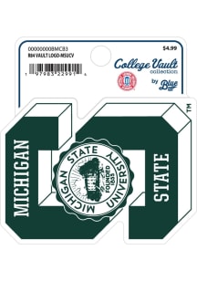 Michigan State Spartans R84 Vault Logo Stickers - Green