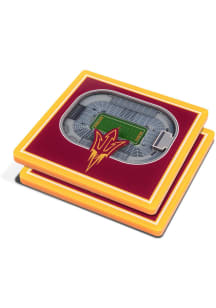 Arizona State Sun Devils 3D Stadium Coaster - Maroon