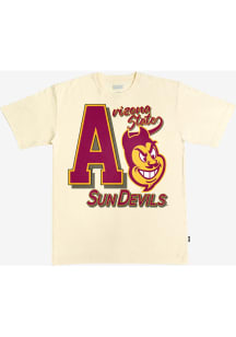 SLAM Arizona State Sun Devils White Big Letter Short Sleeve T Shirt