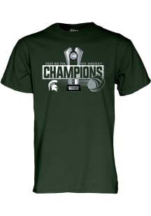 Blue 84 Michigan State Spartans Green 2026 Big Ten Ice Hockey Regular Season Champions Short Sleev..