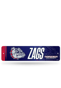 Gonzaga Bulldogs Zags 4x15 Metal Street Sign - Silver