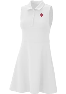 Columbia Indiana Hoosiers Womens White Heat Seal Match Short Sleeve Dress