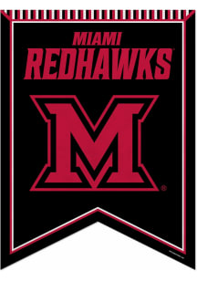 Miami RedHawks 18x24 Banner - White