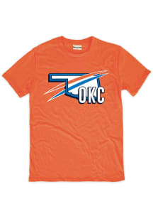 Oklahoma Orange Wordmark With State Short Sleeve Fashion T Shirt