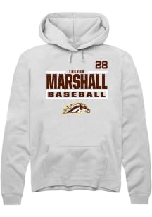 Trevor Marshall Western Michigan Broncos Mens White NIL Stacked Box Player Hood