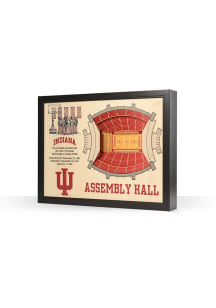 Indiana Hoosiers 3D Stadium View Wall Art - Red