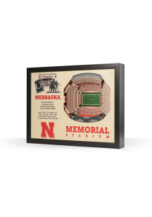 Nebraska Cornhuskers 3D Stadium View Wall Art - Red