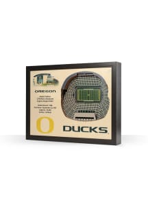 Oregon Ducks 3D Stadium View Wall Art - Yellow